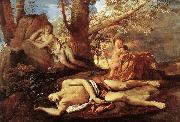 POUSSIN, Nicolas Echo and Narcissus oil on canvas